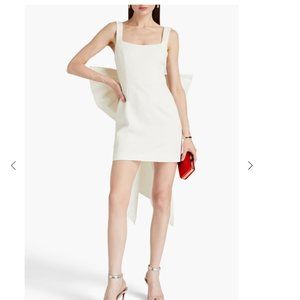 Rebecca Vallence Calla bow-embellished cloqué mini dress size UK 10, US 6